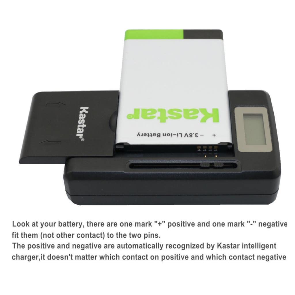 Kastar 3-Pack BL-5C Replacement Battery with Smart LCD Charger for NGM Boris/Clio/Dandy/Joy/Maxx/Oscar/Play/PM1111 - Perfect for Travel, Emergency Power & Daily Phone Use