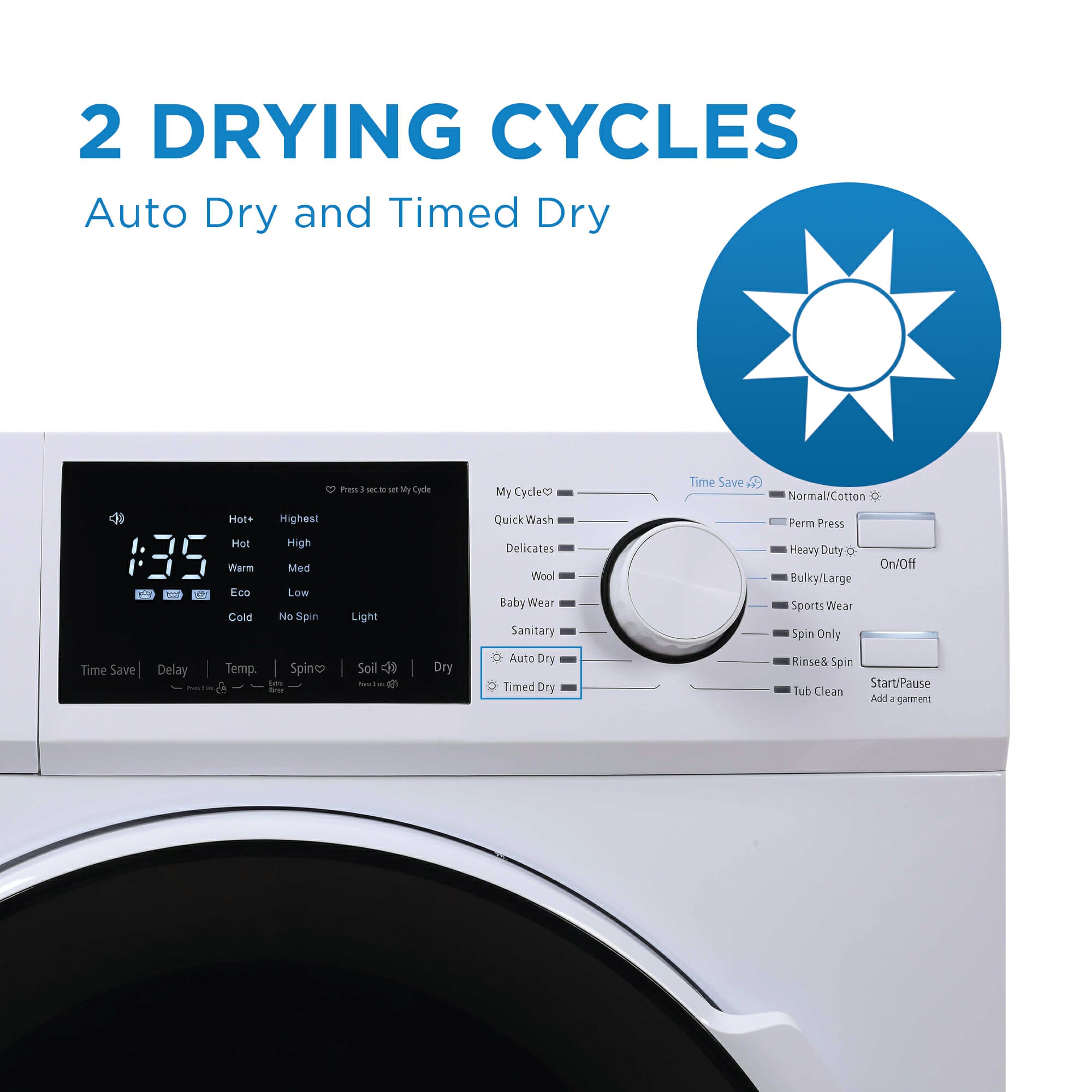 Danby DWM120WDB 3.2 cu ft Compact All-in-One Washer and Ventless Dryer - White - Perfect for Apartments, RVs & Small Spaces