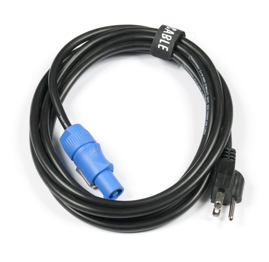 **MPC050 50-Foot Heavy-Duty Locking Power Cord with Edison Plug - 14 Gauge Extension Cable for High-Power Appliances - Ideal for Workshops, RVs, and Outdoor Events**
