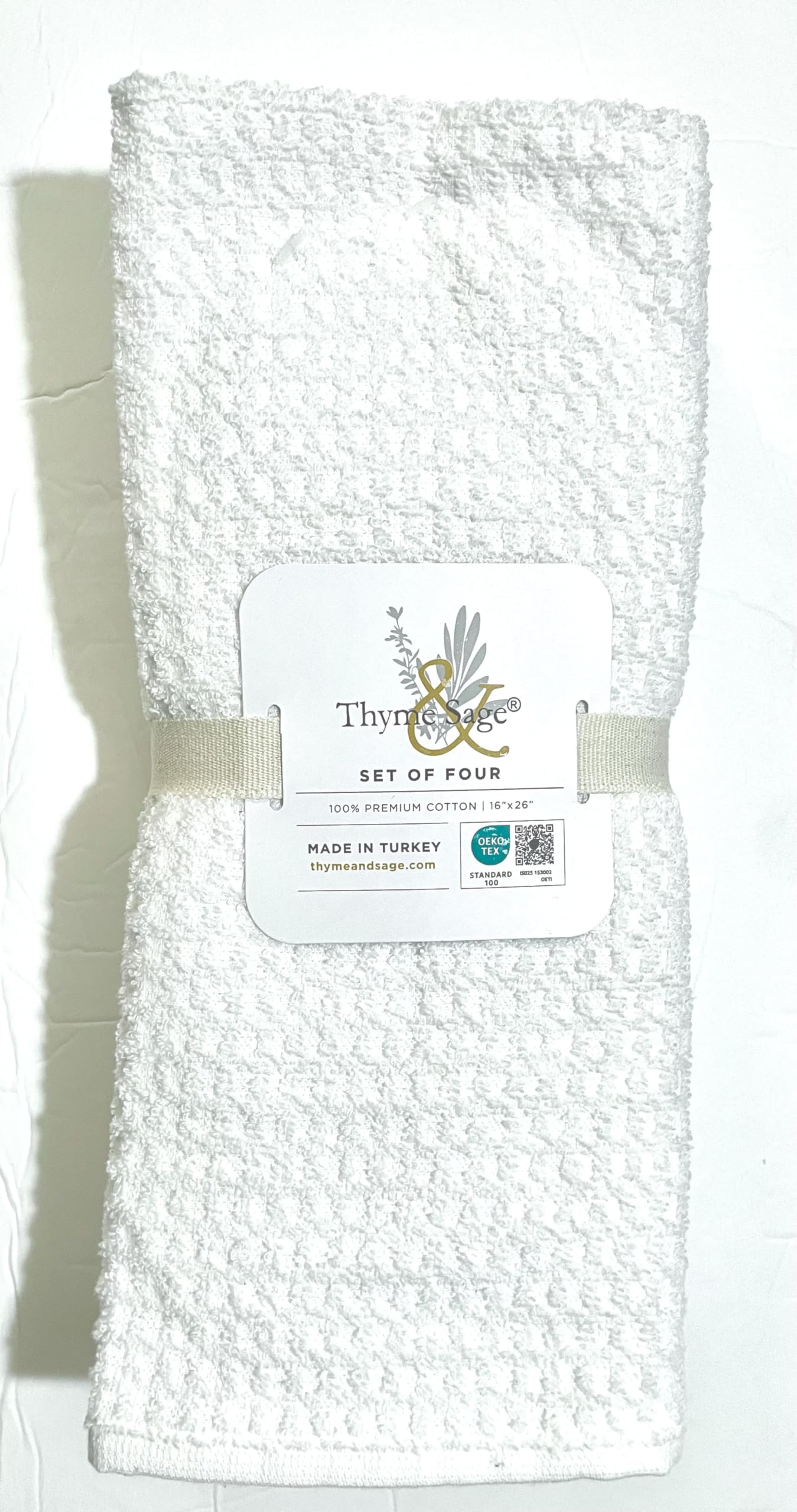 4-Pack Premium Turkish Cotton Kitchen Towels Set - Ultra Absorbent & Quick-Drying Dish Towels, Soft Tea Hand Towels 16