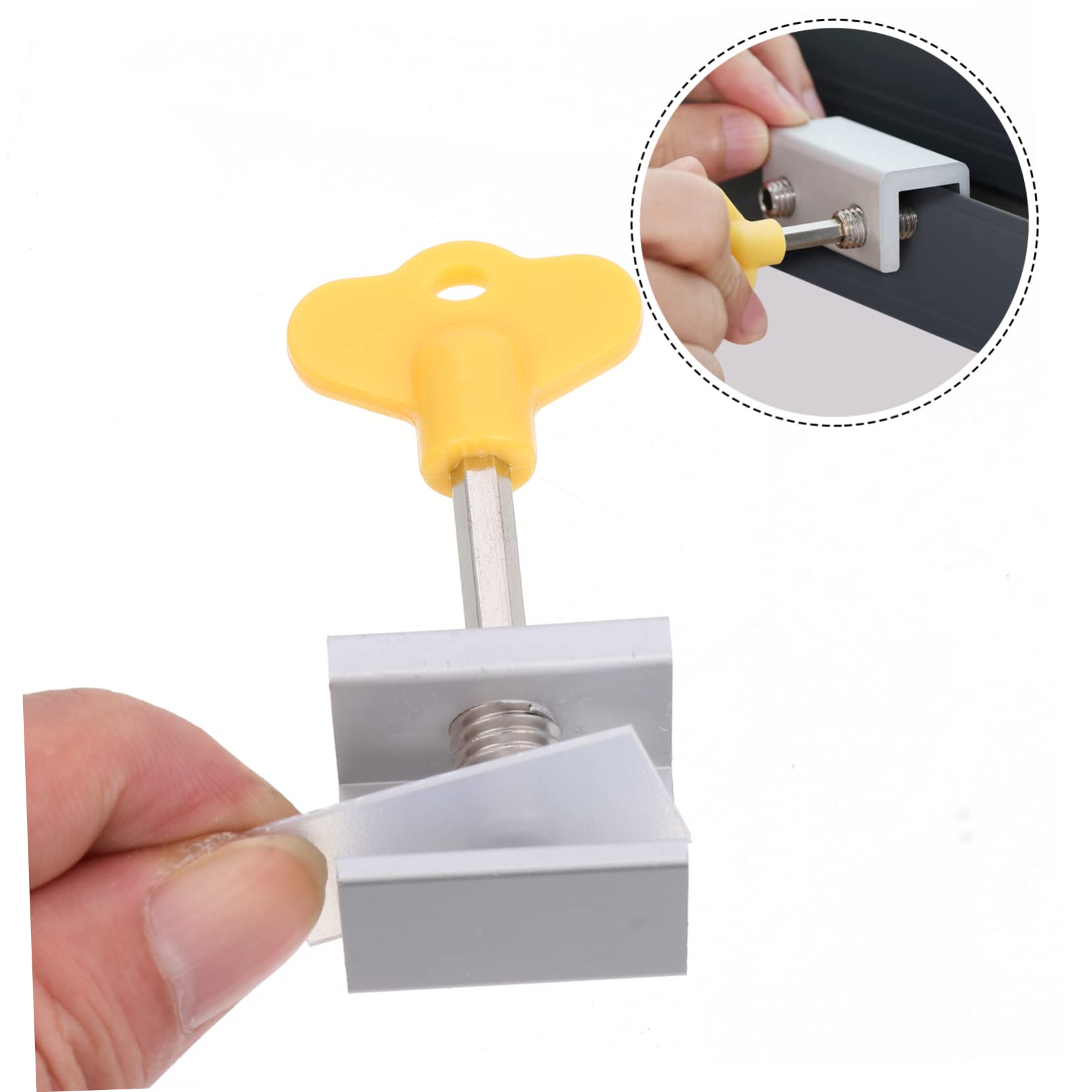 KITANDOVE 4-Pack Sliding Window Security Locks with Keys - Childproof & Burglar Proof for Home & Office Safety - Prevent Falls & Break-Ins - Ideal for Bedrooms, Living Rooms & Basement Windows