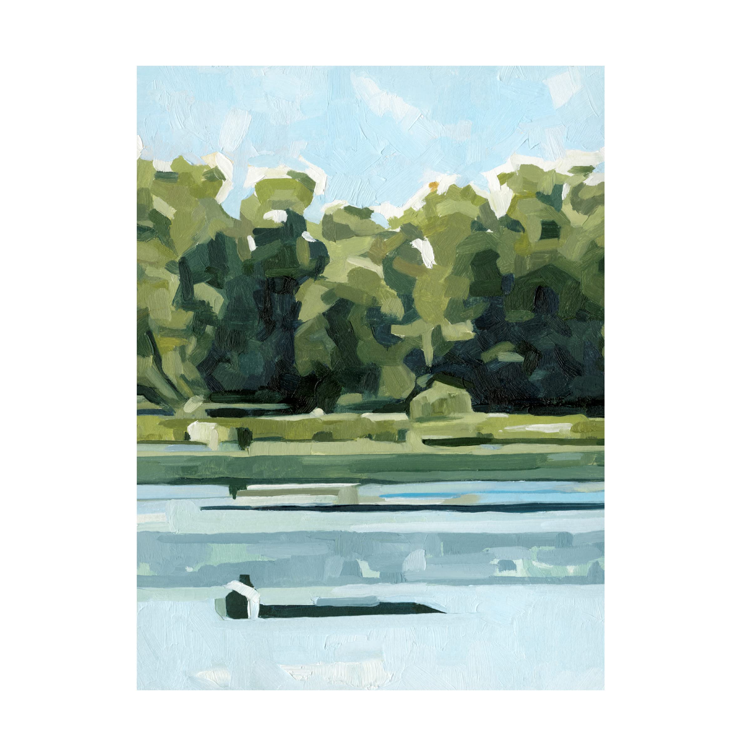 Emma Caroline 'River Day II' Canvas Art Print - Modern Landscape Wall Decor for Living Room, Bedroom & Office - Trademark Fine Art Collection
