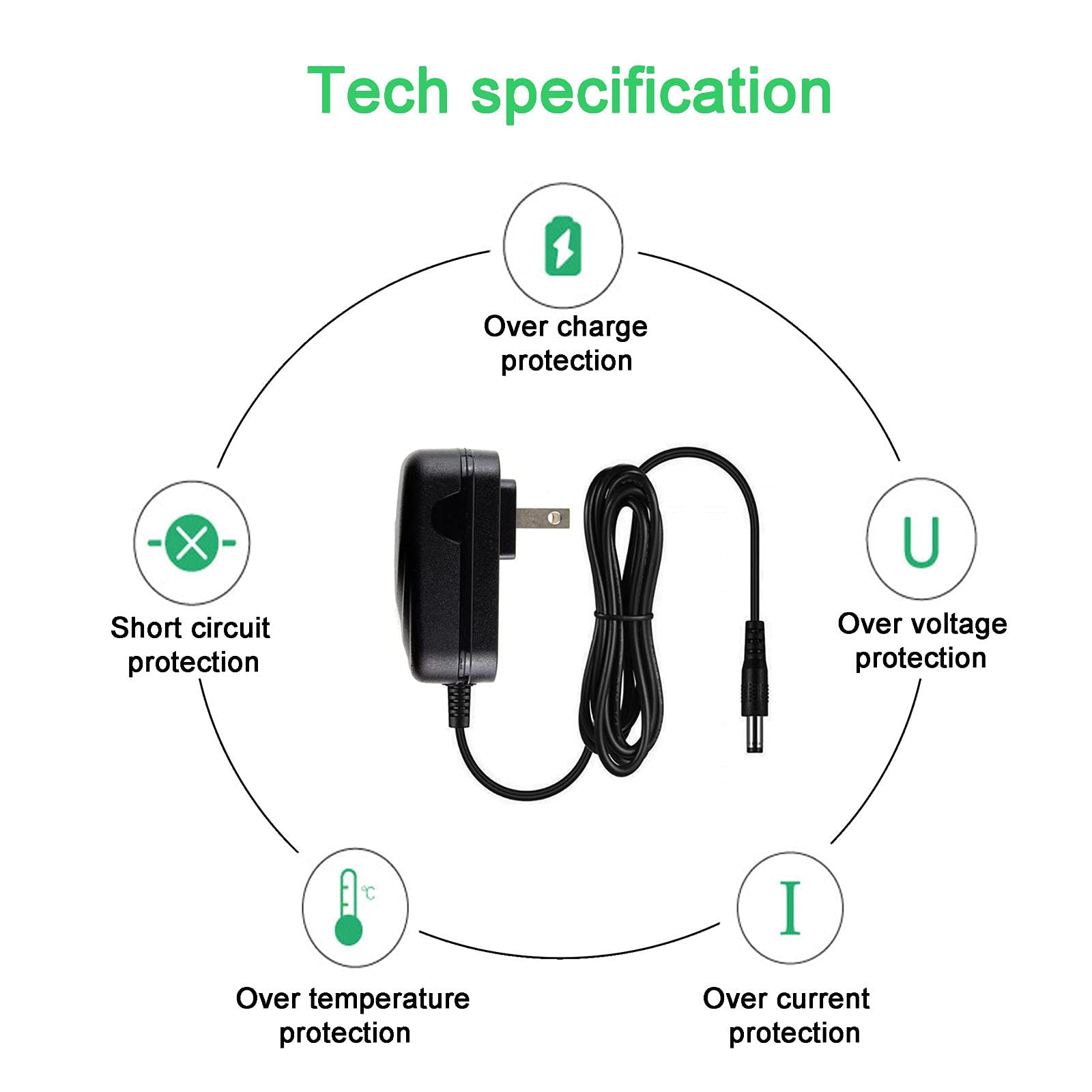 MyVolts 12V AC/DC Power Adapter Replacement for Roberts Stream 93i DAB WiFi Radio - US Plug - Perfect for Home, Office & Travel Use