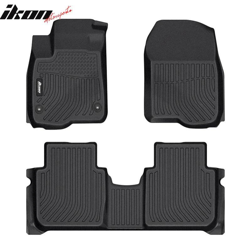 IKON 3D Molded All-Weather Floor Mats for 2023-2025 Honda CR-V - Custom Fit Front & Rear Seat Liners - TPE Thermo Plastic Elastomer Protection - Perfect for Daily Commute, Road Trips & Outdoor Adventures