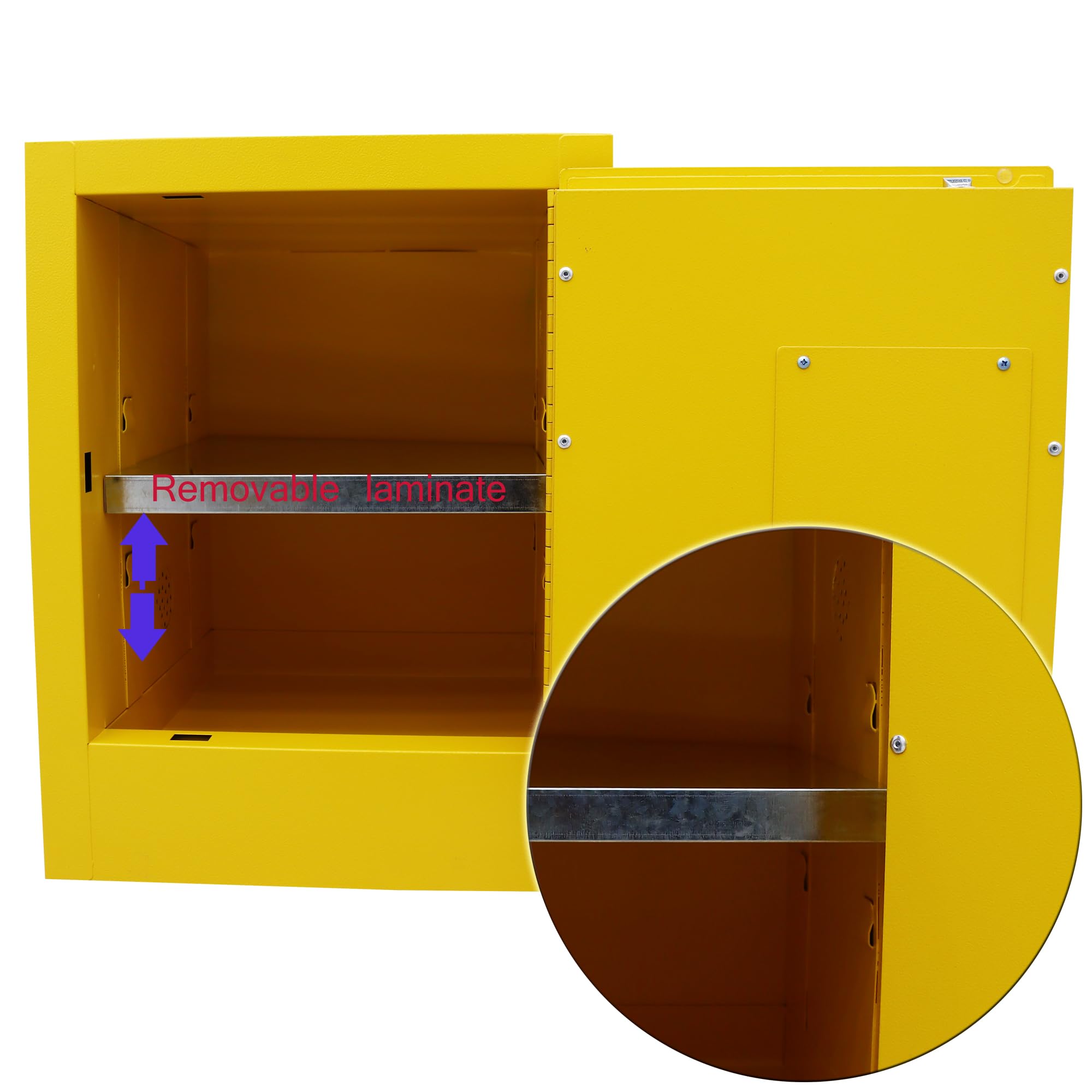 16 Gallon Flammable Chemical Storage Cabinet - Explosion Proof Safety Cabinet for Flammable Liquids, Single Door 22
