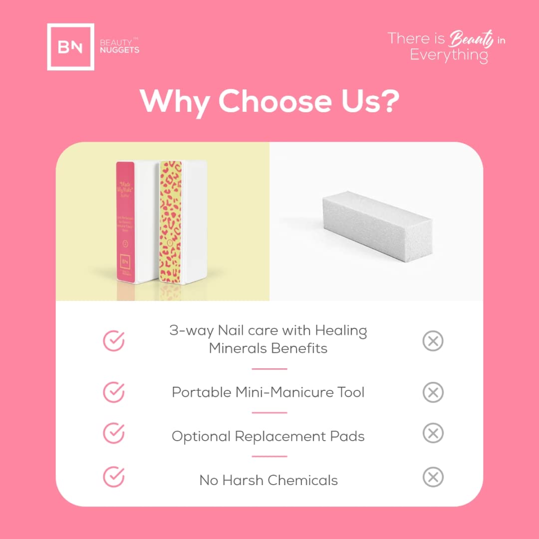 Professional 3-Way Nail Buffer Block with 120/180 Grit Nail File - Ultimate Shine for Smooth & Glossy Nails - All-in-One Manicure Kit (Pack of 2) - Perfect for Home Nail Care, Salon Professionals & DIY Beauty Enthusiasts