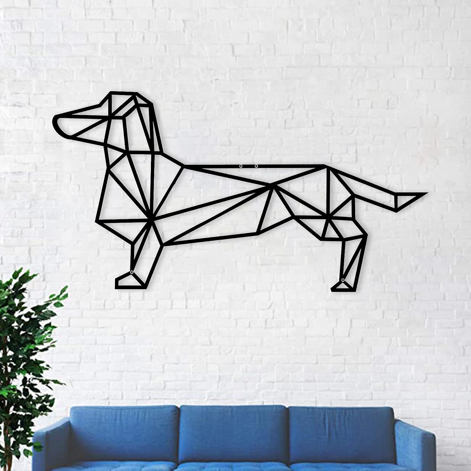 Ylight 3D Metal Dachshund Dog Wall Art Decor - Handcrafted Silhouette Wall Sculpture for Home, Office, Bedroom & Living Room - Perfect for Pet Lovers & Modern Interior Design
