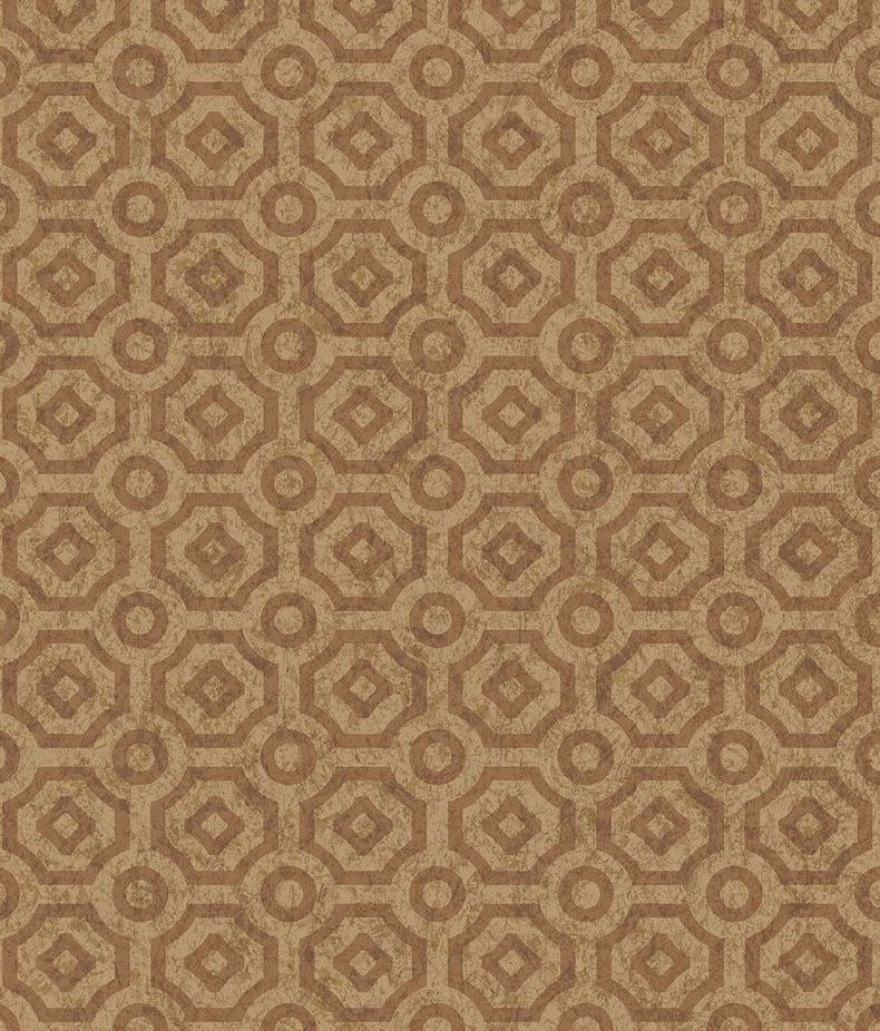 Cole & Son Queen S Quarter Mtcopper Geometric Wallpaper - Premium Peel and Stick Wallpaper for Living Room, Bedroom, Home Decor