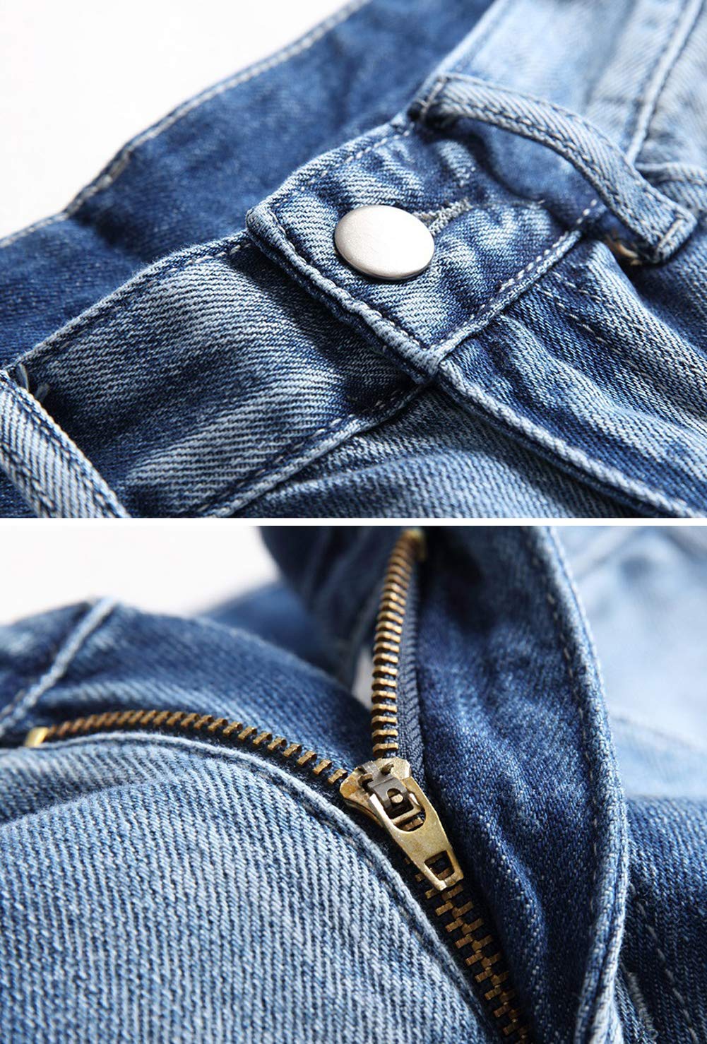 Men's Ripped Denim Jean Shorts | Straight Leg Casual Summer Shorts for Men | Perfect for Beach, BBQ & Outdoor Activities