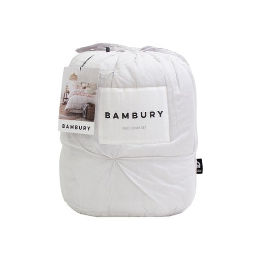 Kalani Quilt Cover Set by Bambury | Soft Luxury Bedding | Queen/King Size Duvet Cover | Perfect for Master Bedroom & Guest Room Decor