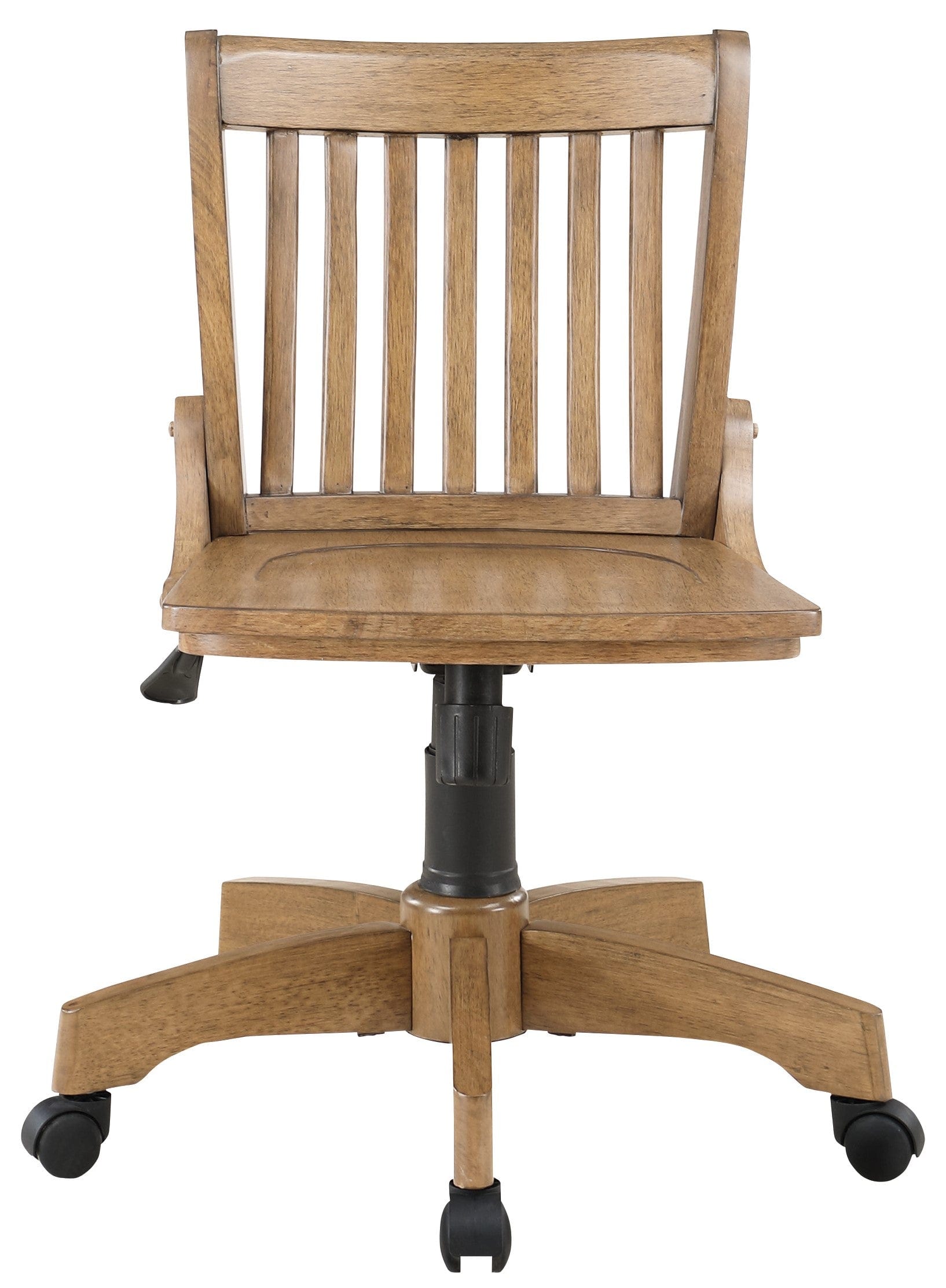 OSP Designs Deluxe Armless Wood Bankers Chair with Wood Seat [101] - Ergonomic Office Chair for Home & Executive Workspaces