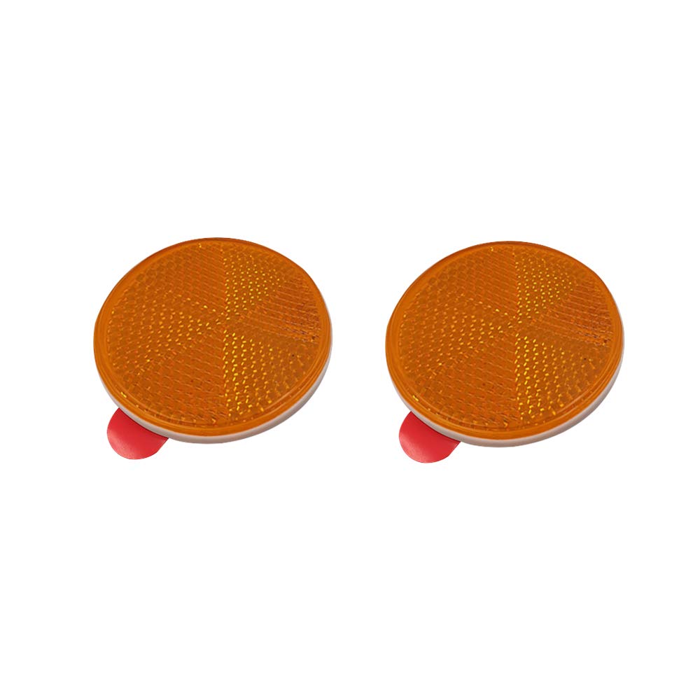 Adhesive Round Reflectors - Quick Mount Safety for Bikes, Cars, Mailboxes