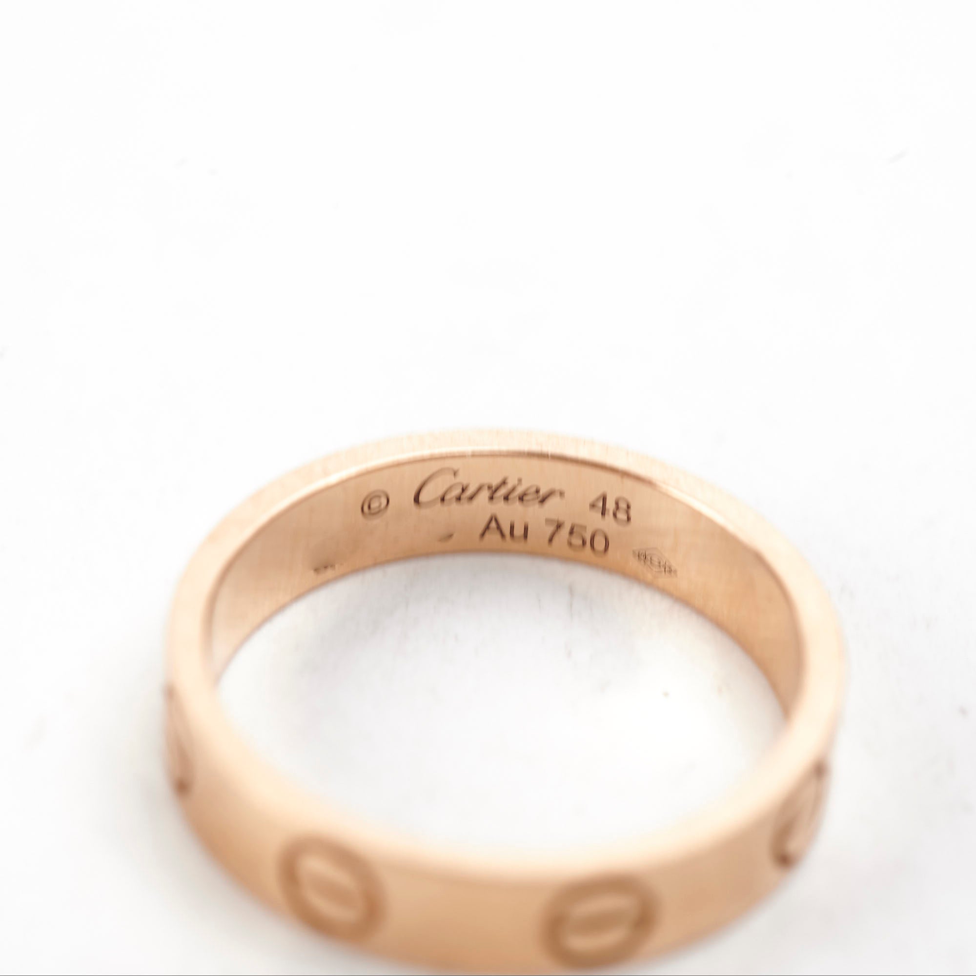 Cartier Love Wedding Band Ring - 18K Pink Gold, Size 48 - Luxury Bridal Jewelry for Engagement, Anniversary & Special Occasions