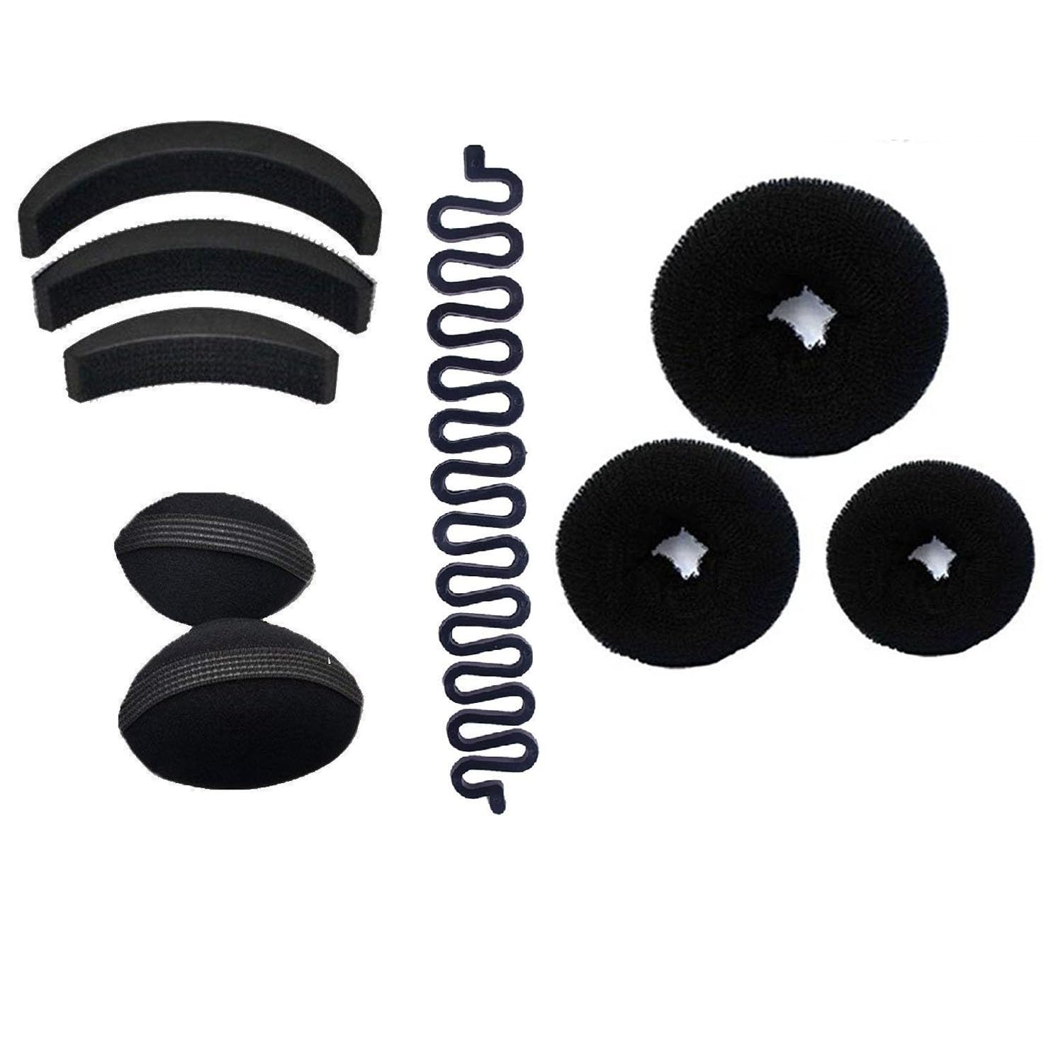 VinshBond Hair Styling Tool Set for Women - 9-Piece Hair Accessories Kit (Black) | Perfect for Styling, Travel & Everyday Use