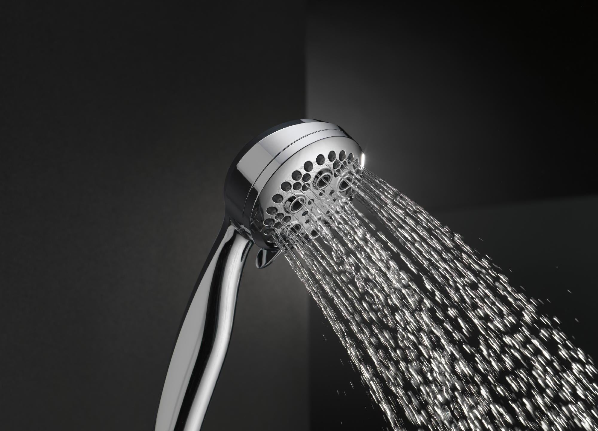 Delta 5-Setting Handheld Shower Head - Stainless Steel with Chrome Finish (Model 59434 SS18 PK) - Perfect for Bathroom Renovation & Spa-Like Shower Experience
