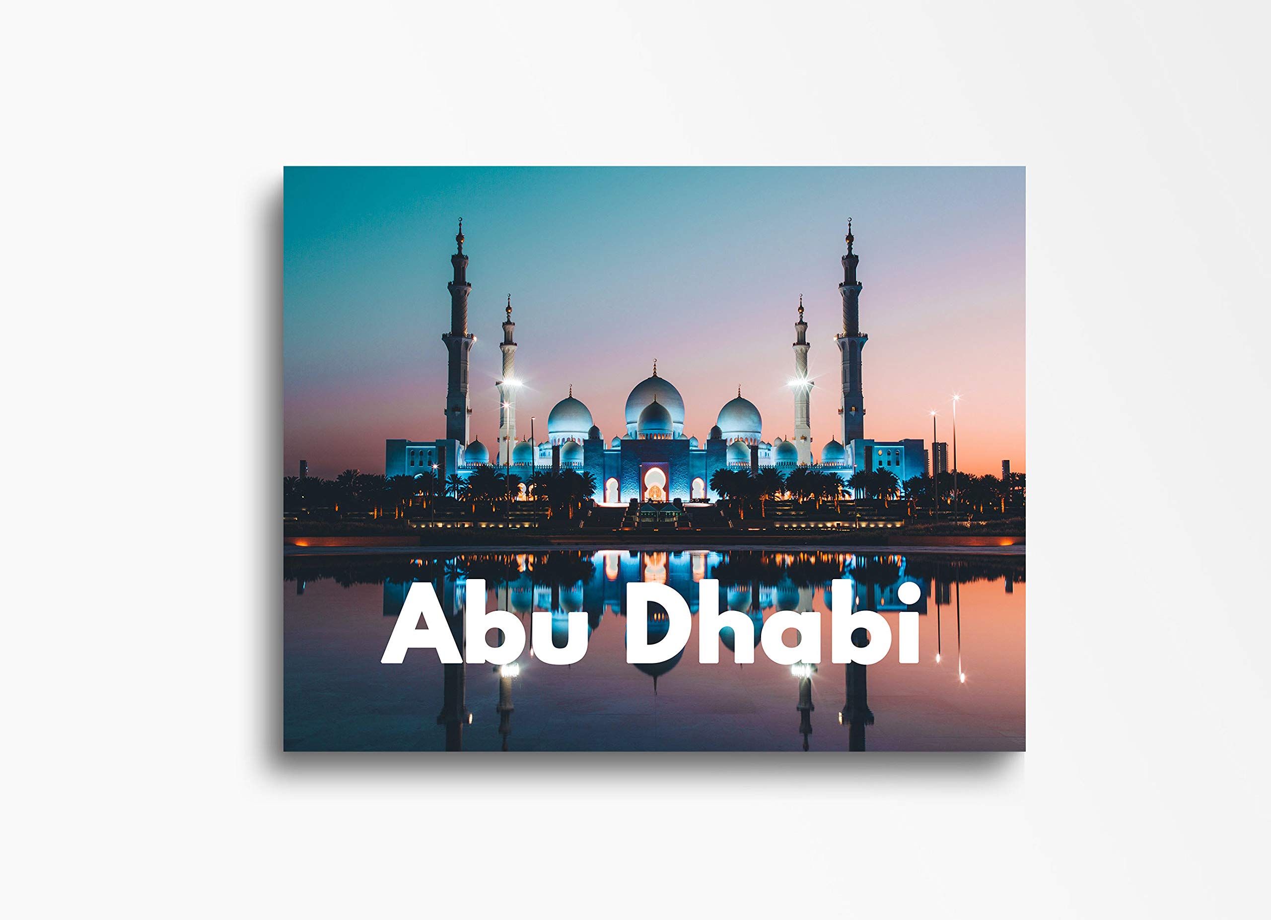 Abu Dhabi Skyline Canvas Wall Art - 30x40 Inches Modern Cityscape Painting for Home Decor - Perfect for Living Room, Bedroom, Kitchen or Office - Ready to Hang Urban Landscape Wall Decor - Ideal Gift for Travel Lovers & Home Styling