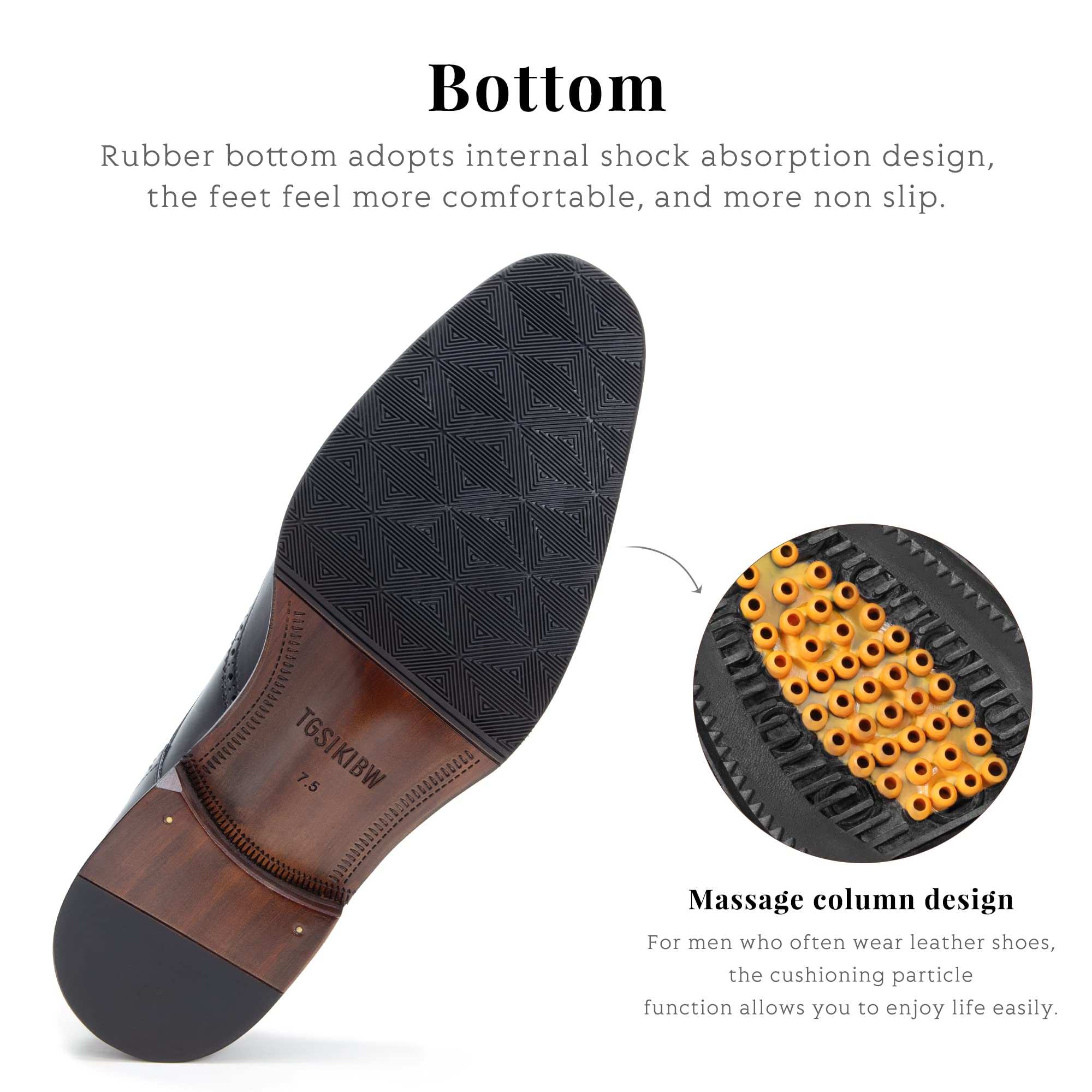 Genuine Leather Men's Dress Shoes - Modern Formal Business Derby Shoes for Office, Wedding & Special Occasions