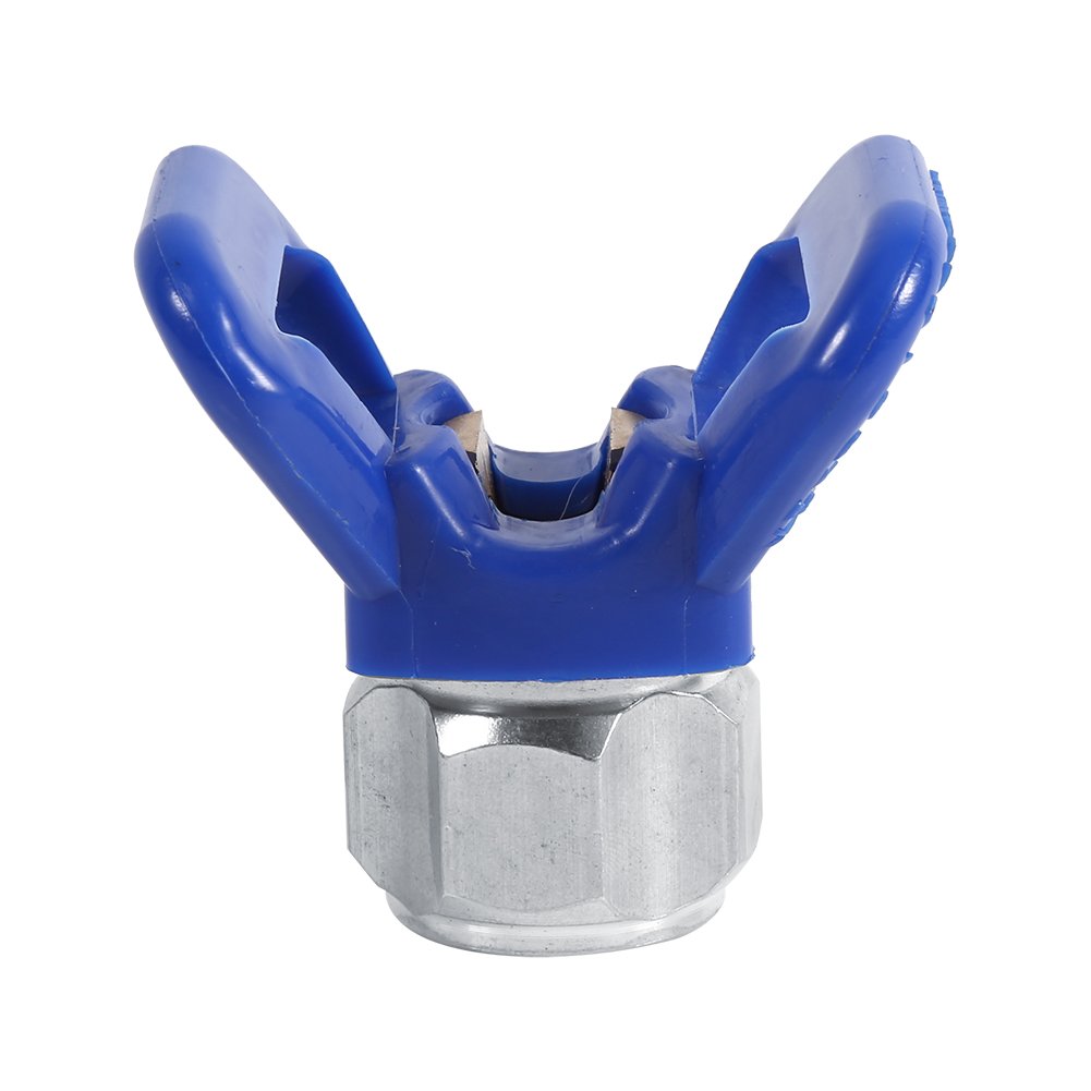 Universal Airless Spray Gun Nozzle Seat Holder - Flat Tip Guard Base Replacement Accessory for Paint Sprayers (Blue) - Perfect for Professional Painting, DIY Home Improvement & Automotive Refinishing