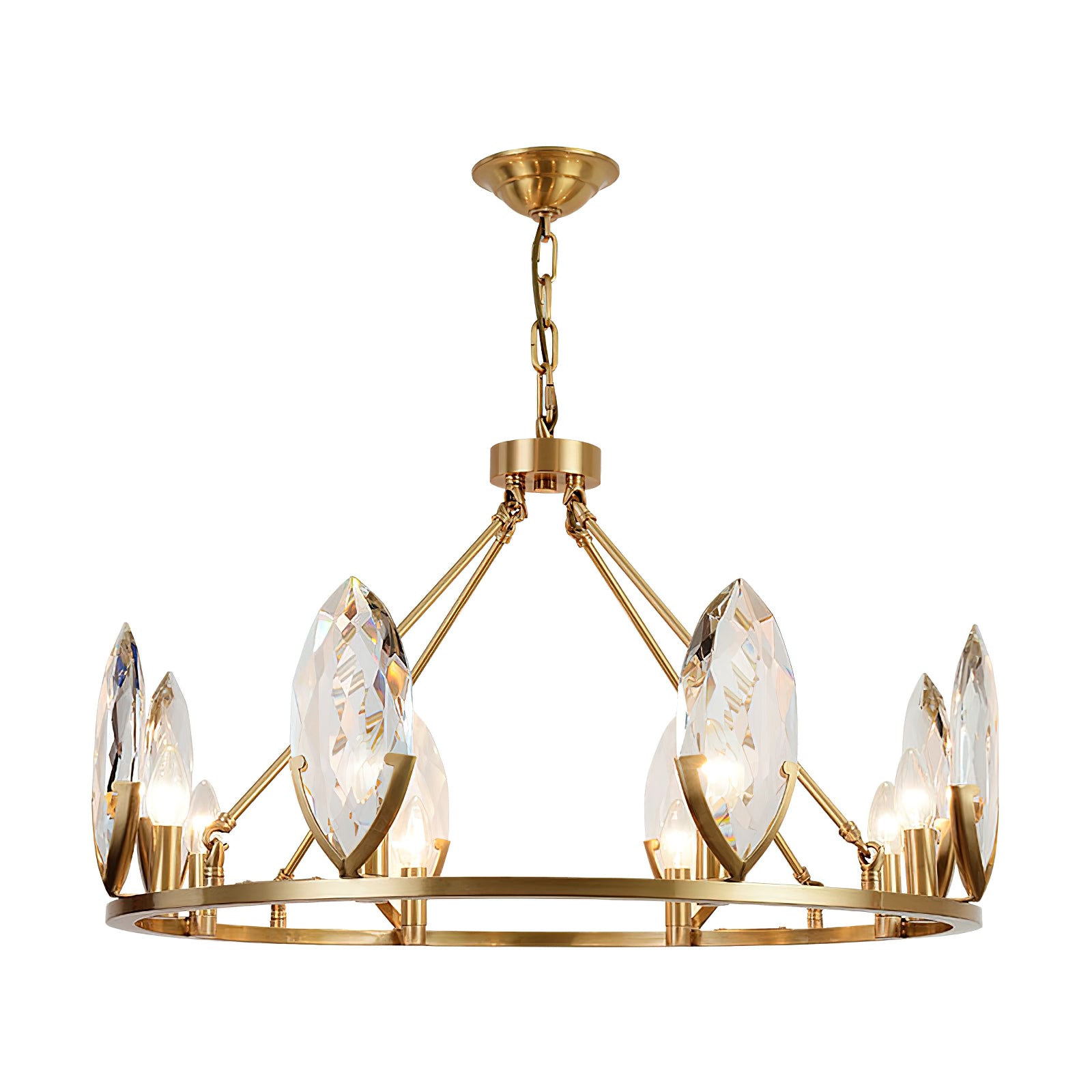 Lisandra Lustre Crystal Chandelier - Elegant Modern Ceiling Light Fixture for Dining Room, Living Room & Bedroom Lighting Decor