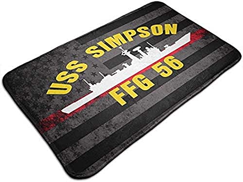 Non-Slip USS Simpson FFG-56 Doormat - 15.7