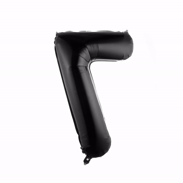 Balloonify Black Mylar Number 7 Balloon - 40 Inch Large Foil Balloon for Birthday Party Decorations (1 Count Box) - Perfect for Birthday Parties, Anniversaries & Special Events