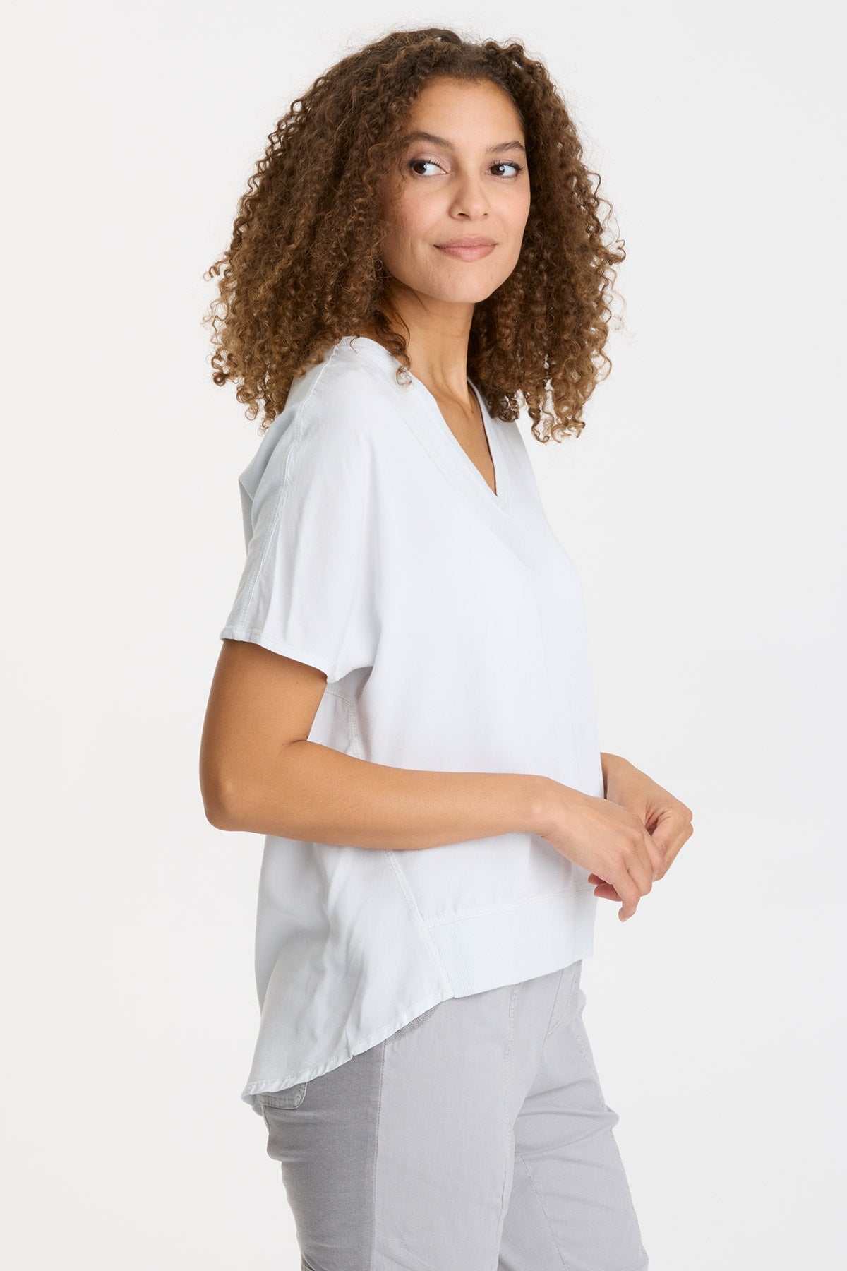 Stylish Twill Clara Top with Fantail Pigment Design - Perfect for Casual Outings, Office Wear & Date Nights