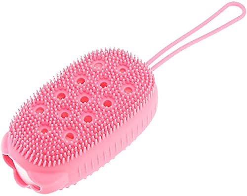 Soft Silicone Body Scrubber & Shampoo Dispenser - Exfoliating Bath Brush for Men, Women & Kids - Skin Massage Shower Brush (Multicolor) | Perfect for Spa, Exfoliation & Relaxing Bath Time