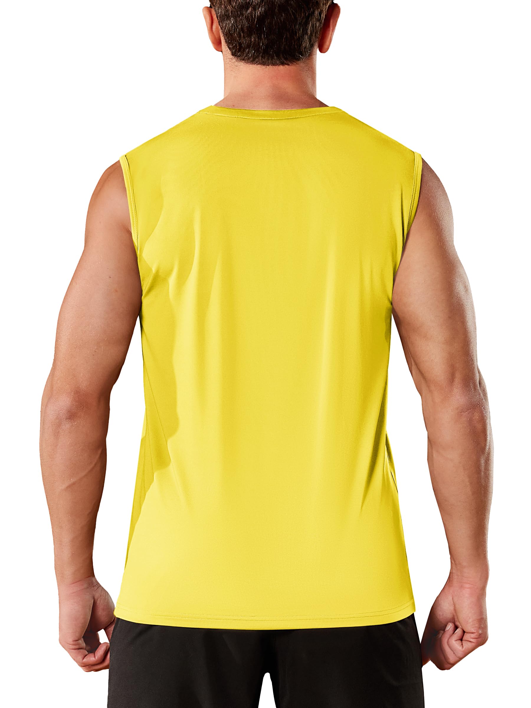 TACVASEN Men's Quick Dry Sleeveless Shirt UPF 50+ Sun Protection Athletic Tank Top for Gym, Workout & Outdoor Activities - Moisture Wicking Muscle Shirt for Running, Hiking & Summer Sports