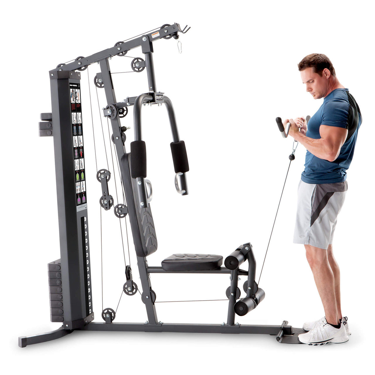 Marcy 150lb Stack Home Gym System MWM-4965SC - Strength Training Equipment for Full Body Workout at Home | Perfect for Small Spaces & Home Fitness