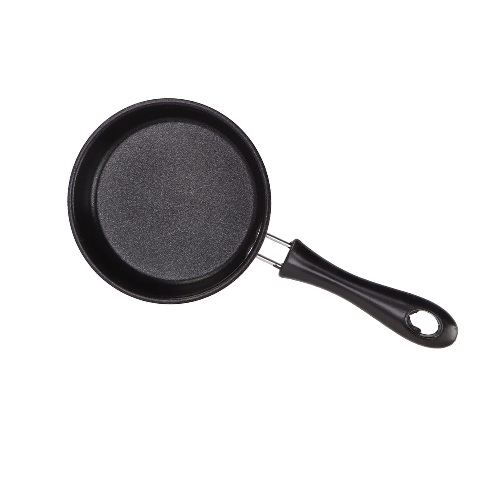 5 Inch Mini Nonstick Stainless Steel Egg Frying Pan - Induction Compatible Round Omelet Skillet with Ergonomic Handle (Pink) - Perfect for Breakfast, Camping & Small Kitchen Cooking