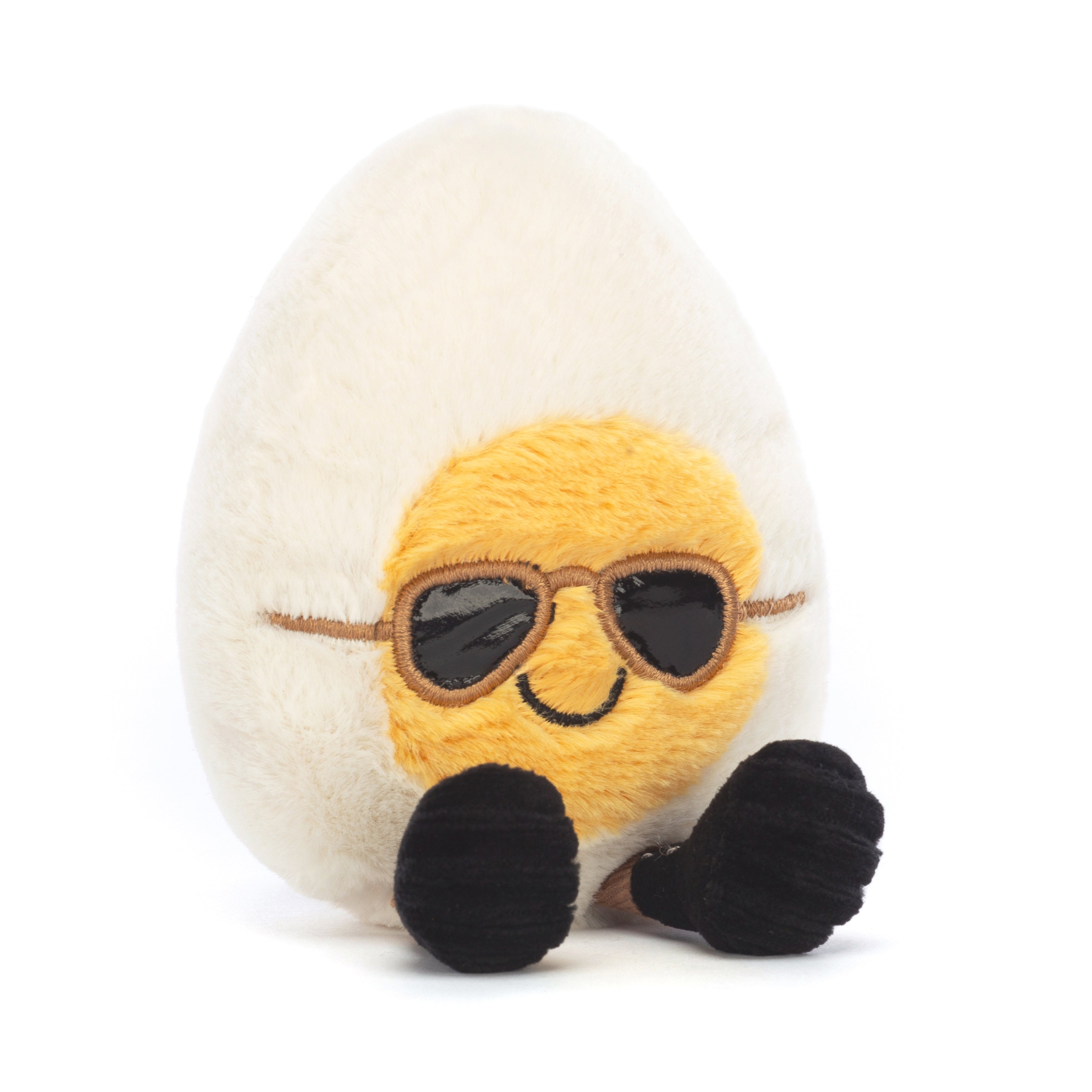 Funny Amuseable Boiled Egg Plush Toy - Cute Smiling Egg Pillow for Stress Relief & Home Decor | Perfect Gift for Kids, Egg Lovers & Office Desk Accessories