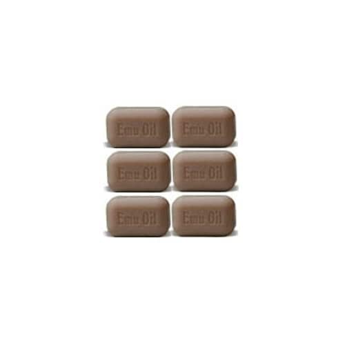 SOAP WORKS Emu Oil Soap Bar - 6 Pack | Natural Moisturizing & Skin Repair | Perfect for Dry Skin, Eczema & Sensitive Skin Care