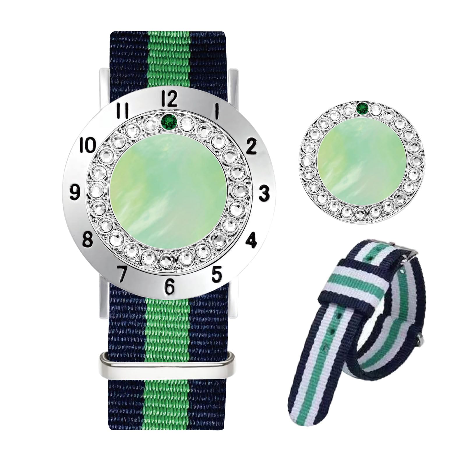 **Pearl Crystal Golf Ball Marker with Stroke Counter Bracelet - Stylish Golf Accessories for Women | Perfect Golf Gifts & Score Tracking on the Course**