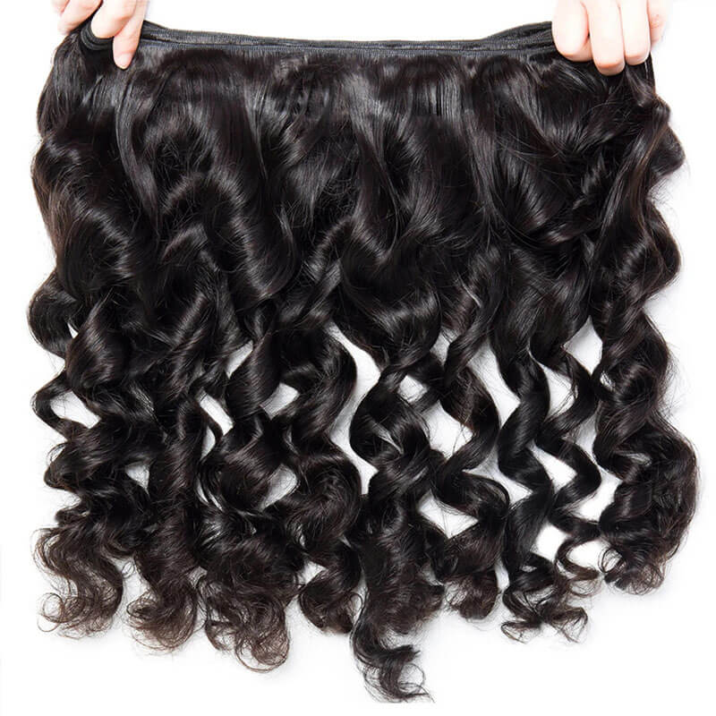 Eullair 10A Loose Wave Human Virgin Hair Weaves - 3/4 Bundles for Natural Looking Hair Extensions | Perfect for Daily Wear, Parties & Special Occasions