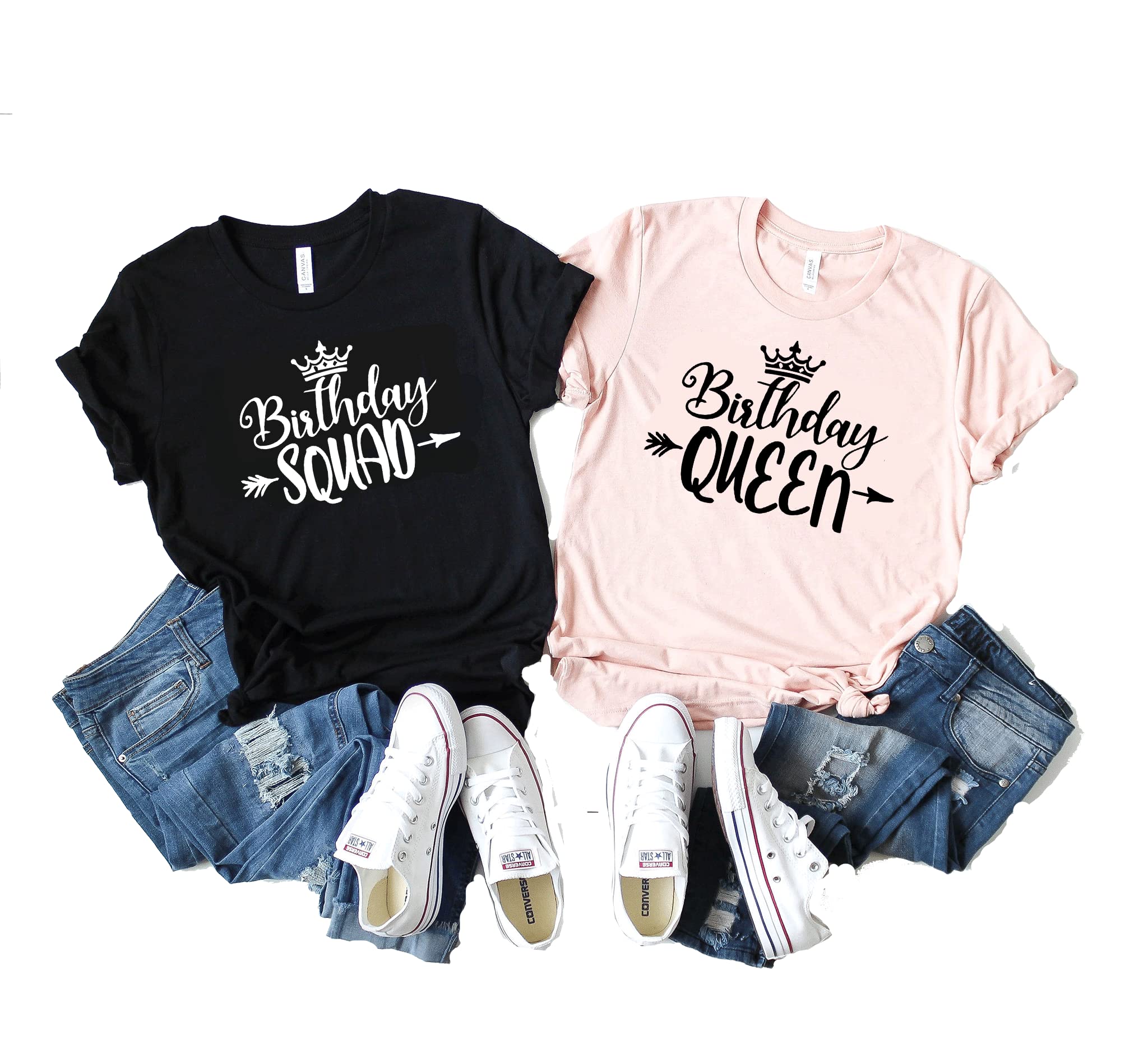 Birthday Queen Shirt for Women - Funny Birthday Squad Party T-Shirt - Perfect Birthday Gift Idea for Her - Great for Birthday Celebrations & Girls Night Out