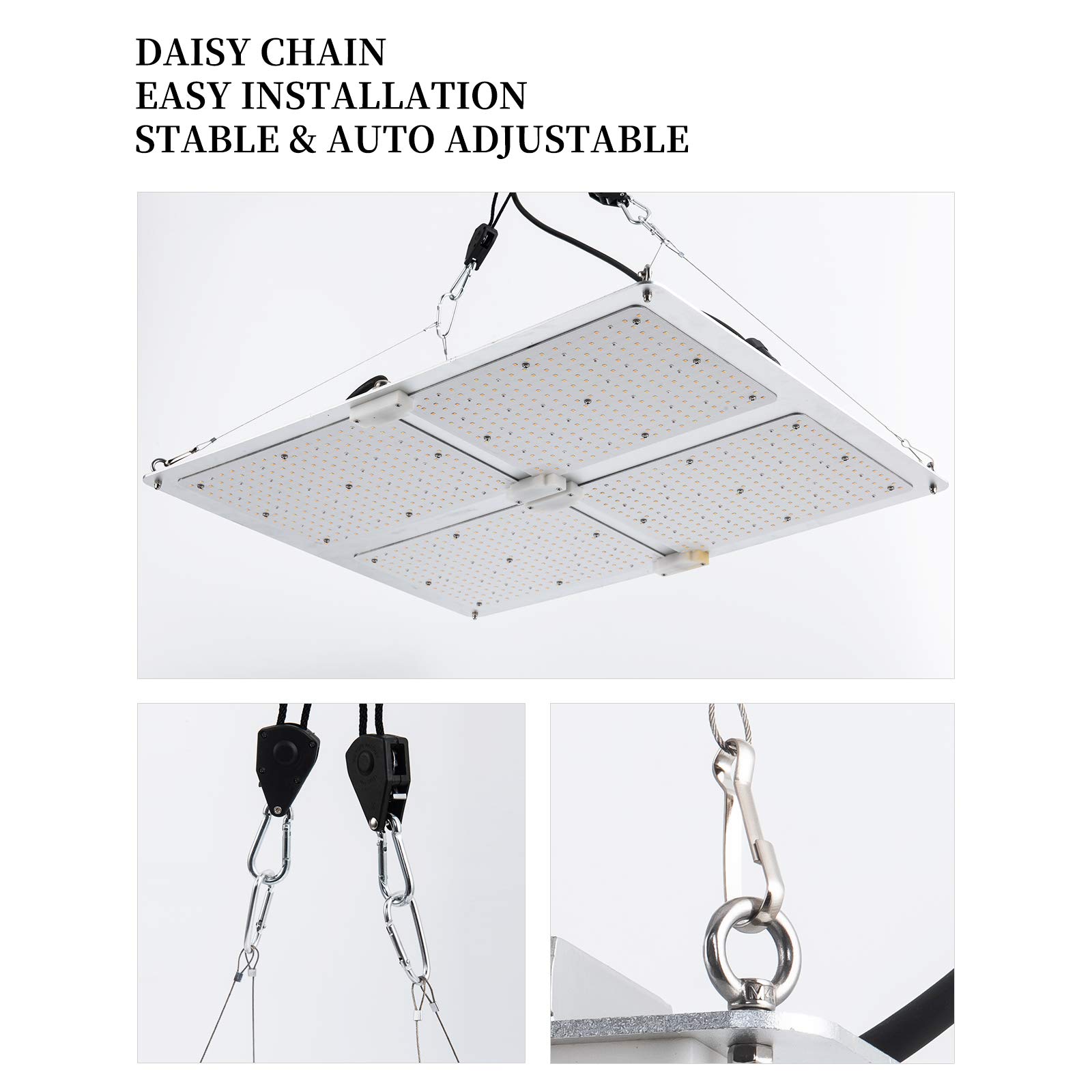 VTPHOTIC Full Spectrum LED Grow Light with LM301B Diodes - 4.5x4.5ft Coverage for Indoor Plants, Hydroponics, Seeding, Veg & Bloom - Perfect for Greenhouse, Grow Tent & Home Gardening