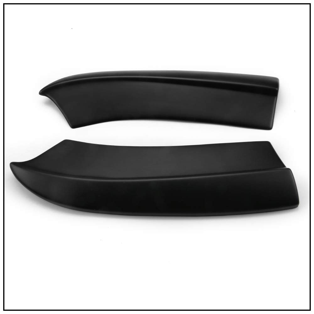 IKON MOTORSPORTS Rear Diffuser & Side Skirts for 2015-2023 Dodge Charger SRT - Quad Exhaust Unpainted PP 4-Fin Rear Lip Spoiler Valance - Aggressive Styling Upgrade for Street & Track Performance