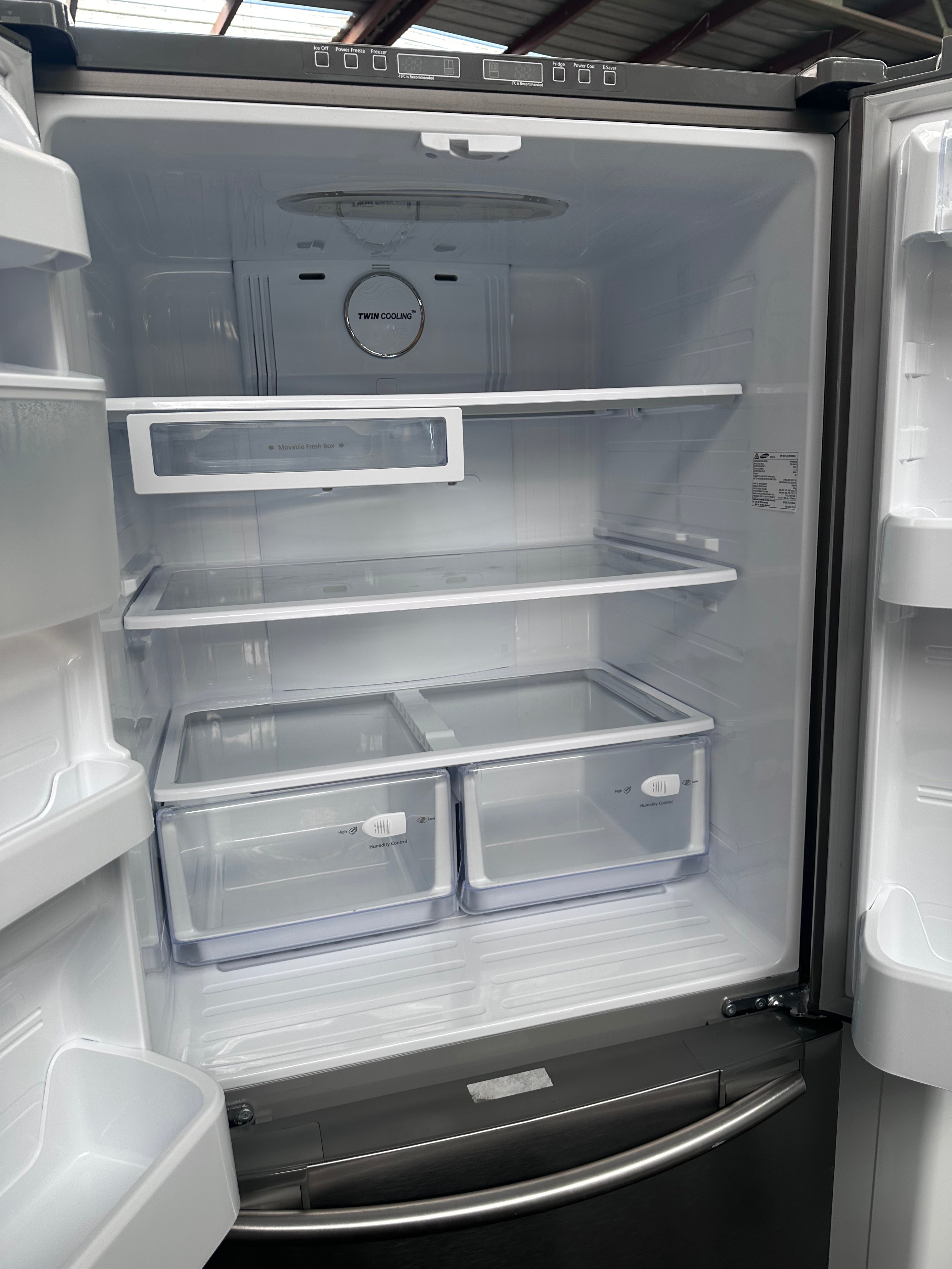 Samsung 583L French Door Refrigerator SRF583DLS - Energy Efficient, Water & Ice Dispenser [Certified Refurbished] for Modern Kitchen & Open Floor Plan Homes