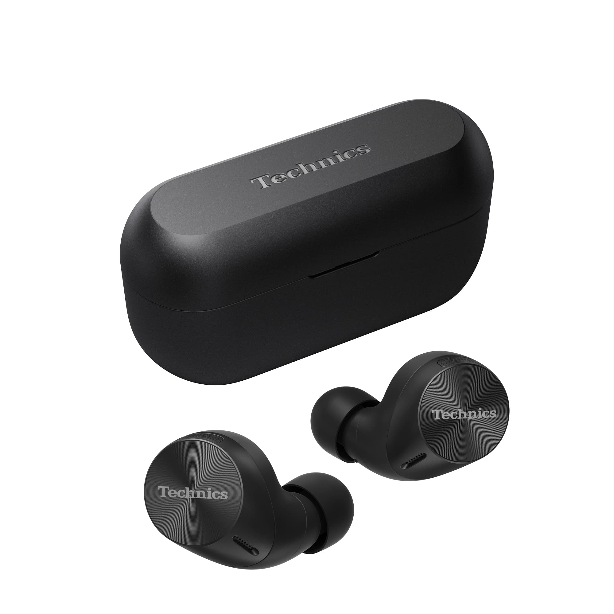 Technics EAH-AZ60M2 Premium Wireless Earbuds with Active Noise Cancelling, Multipoint Bluetooth for 3 Devices, Comfortable In-Ear Design, Wireless Charging Case (Black) - Perfect for Travel, Workouts & Commuting