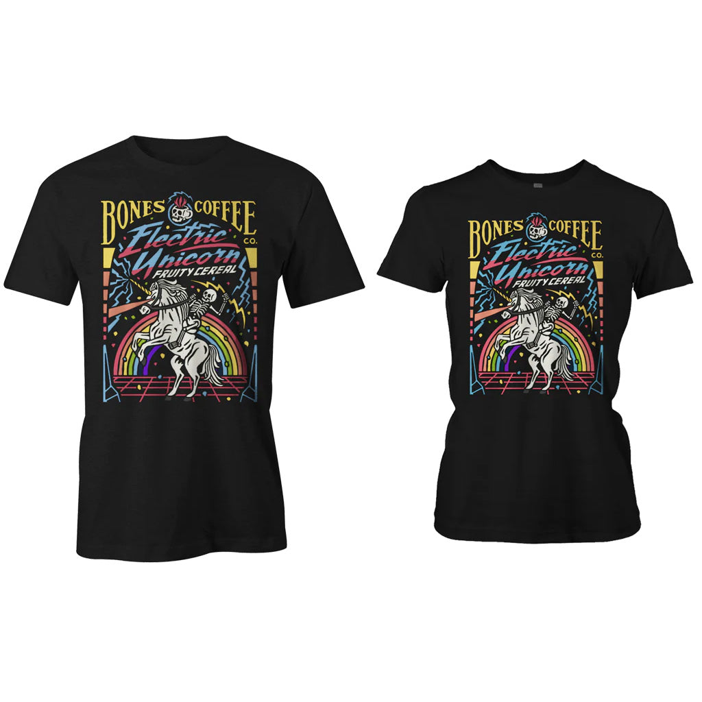 Electric Unicorn Graphic T-Shirt for Women - Soft Cotton Casual Tee - Perfect for Parties, Festivals & Everyday Wear