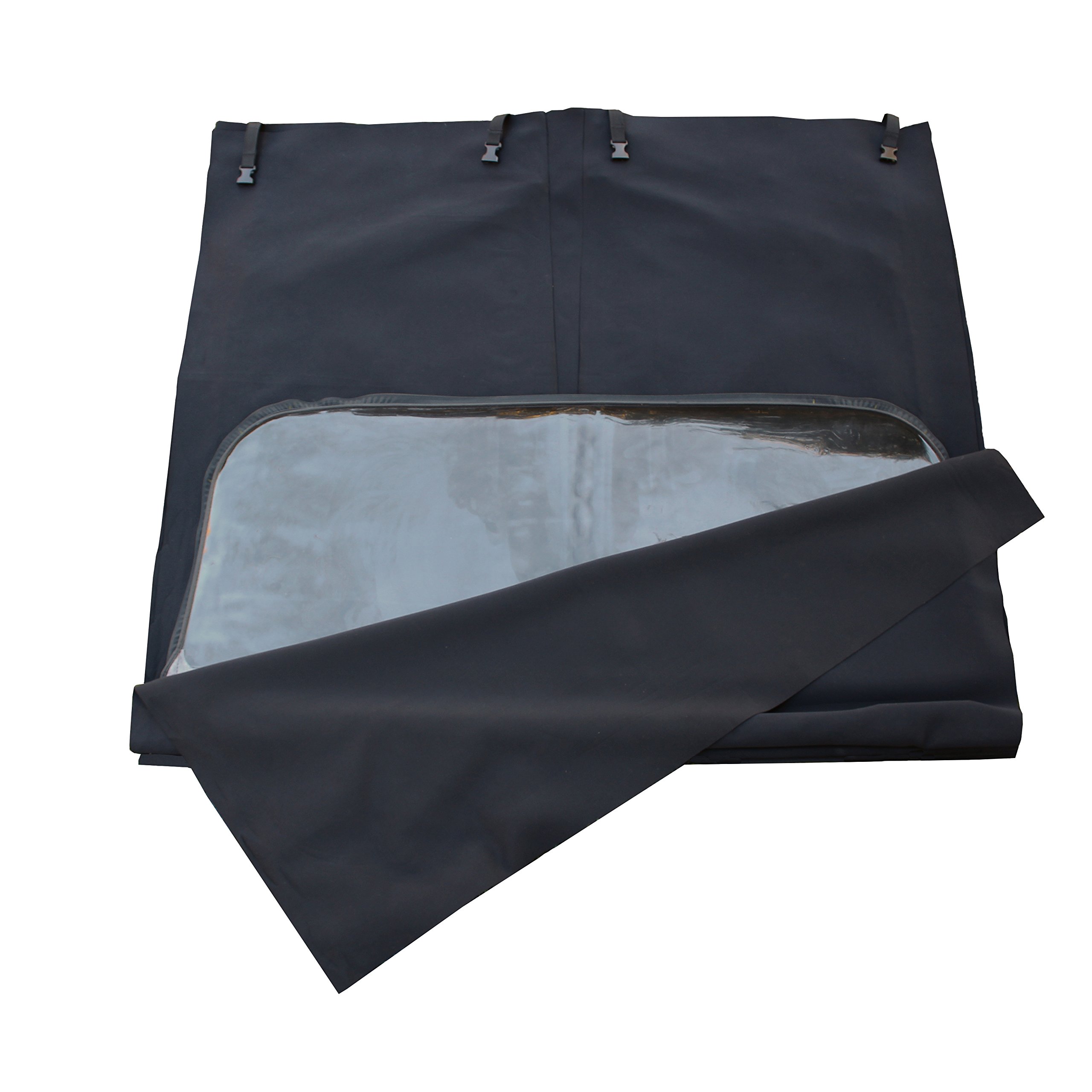 Rightline Gear 100J78-B Black Jeep Soft Top Window Storage Bag - Waterproof & Durable Organizer for Wrangler JK & JL Models - Perfect for Off-Roading & Jeep Accessories Storage