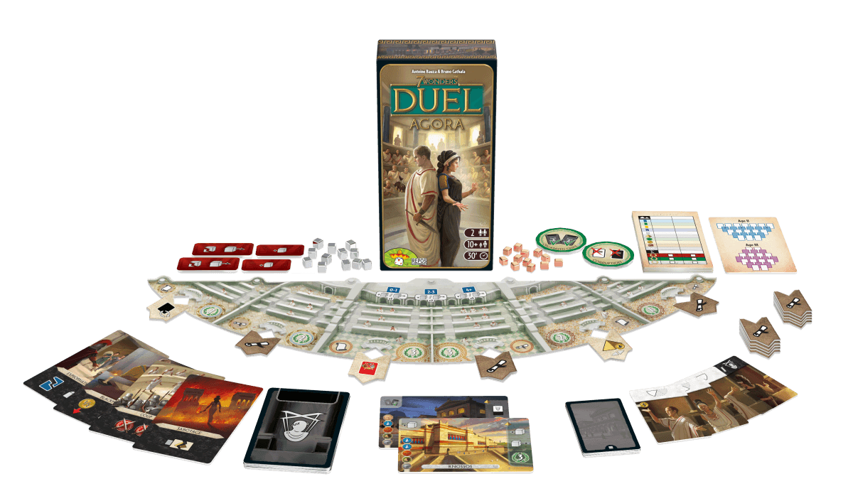 7 Wonders Duel: Agora Expansion Board Game - Award-Winning Strategy Game for 2 Players | Perfect for Game Nights, Couples & Competitive Play