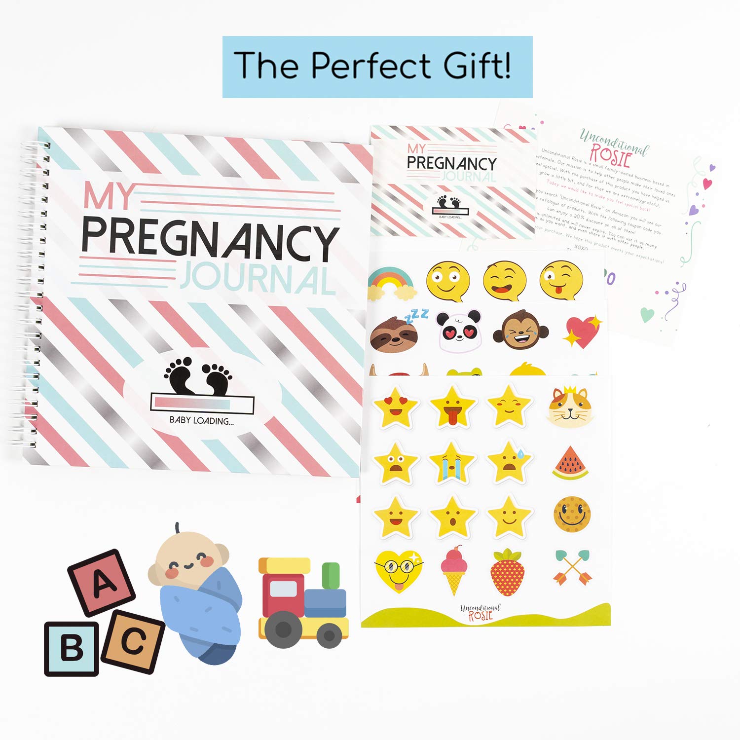 My 9 Month Pregnancy Journal & Memory Book with Stickers - Baby Scrapbook Photo Album for First Time Moms | Track Milestones, Capture Memories & Organize Ultrasound Photos | Perfect Baby Shower Gift & Toddler Memory Keepsake