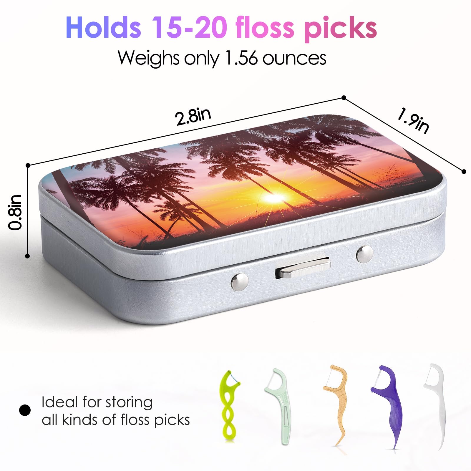 Portable Dental Floss Case with Dispenser - Compact Travel Floss Holder for Floss Picks of All Sizes | Perfect for Travel, Hotels, Restaurants & On-the-Go Oral Care
