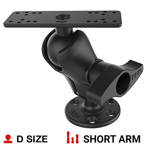 RAM MOUNTS Universal Marine Electronic Mount RAM-D-115-C with Short Arm for 9