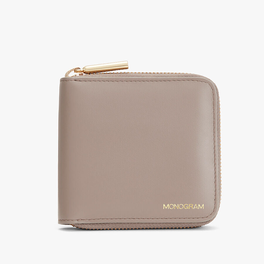 Classic Small Zip Around Wallet for Women & Men - Slim RFID Blocking Leather Wallet for Travel, Everyday Use & Gift Giving