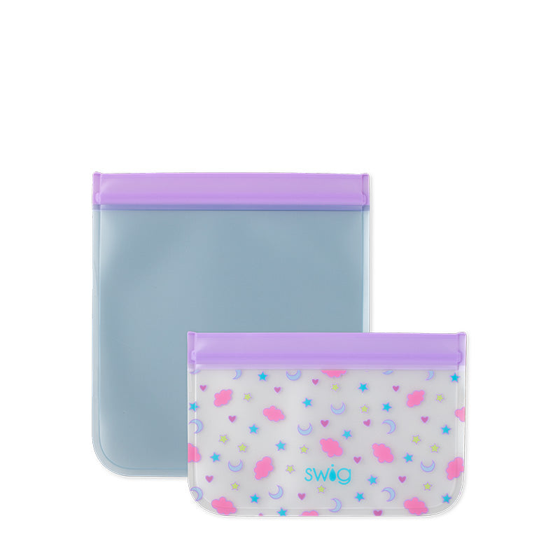 Cloud Nine Reusable Storage Baggies - Set of 4 Eco-Friendly Food Bags for Snacks, Lunch & Meal Prep | BPA-Free & Leak-Proof