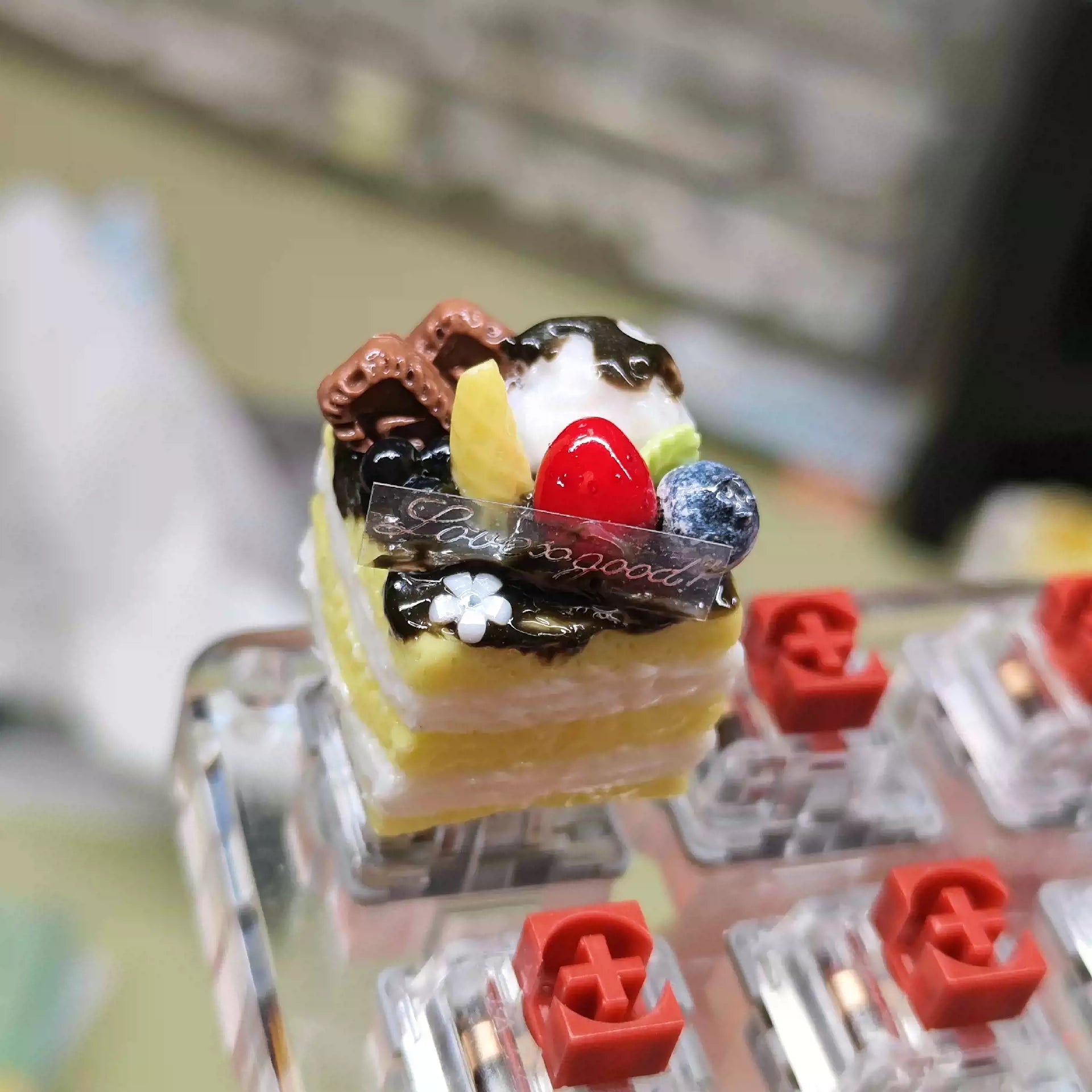 Handmade Resin Clay Food Collection Keycaps - Custom Stone Plastic Clay Artisan Keycaps for Mechanical Keyboards | Unique Keyboard Decor for Gaming & Office Use