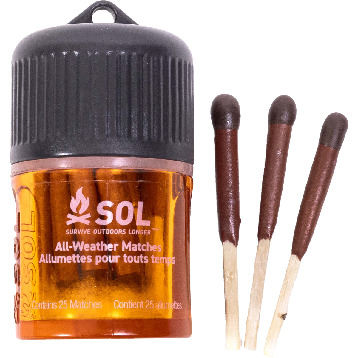 All-Weather Waterproof Matches - 25 Count Pack for Camping, Hiking & Emergency Survival Kits