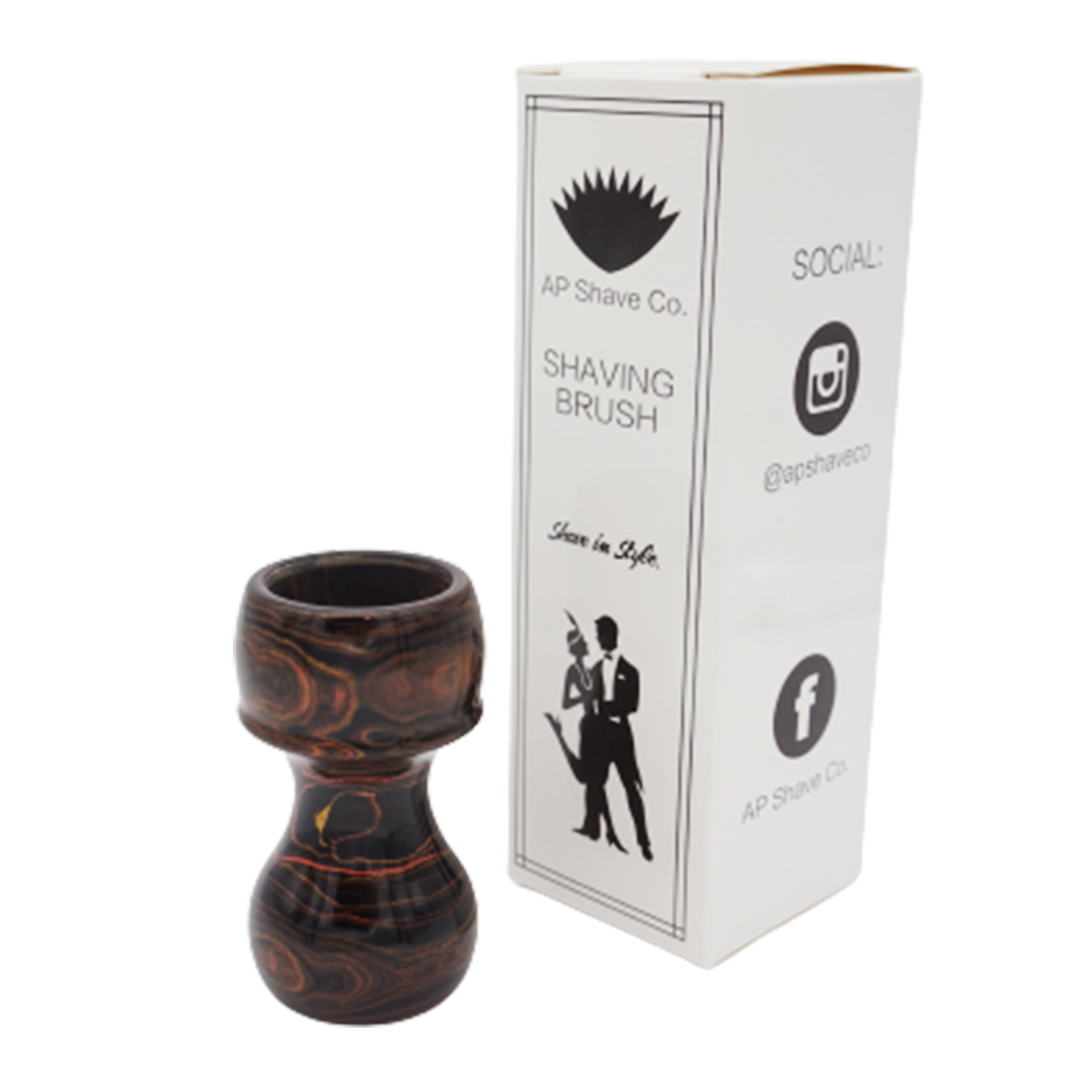 Premium Honey Ebonite Handcrafted Shaving Brush Handle - Fits 24mm & 26mm Knots - Perfect for Wet Shaving, Barber Shops & Men's Grooming Kits